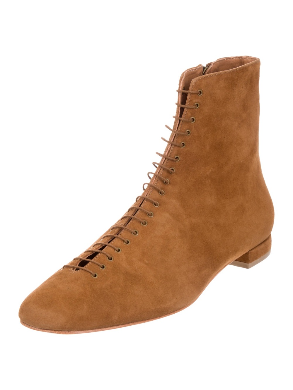 Doen Victoriana Suede Square Toe Booties Size 38.5